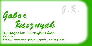 gabor rusznyak business card